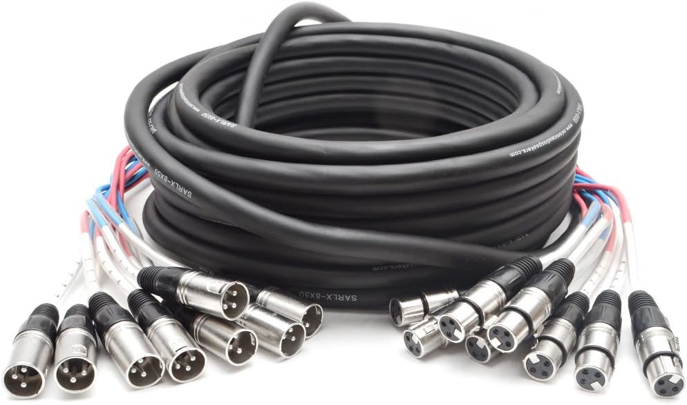 Seismic Audio SARLX8x50 8 Channel XLR Snake Cable 50