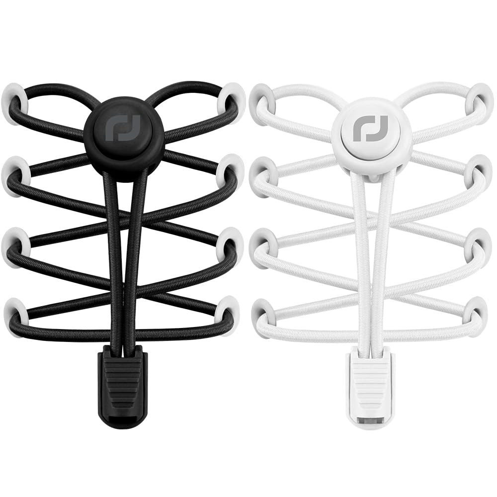 RJ-Sport Shoe Laces Tieless 2 Pack - No Tie Shoe Laces for Kids & Adults Sneakers
