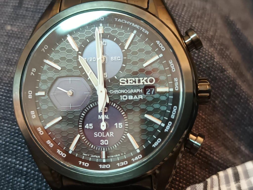 Mostrador do relógio Seiko solar