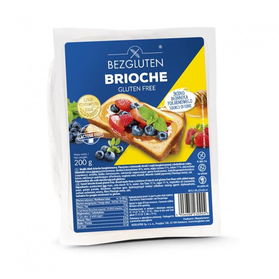Gluten Brioche Glutenfrei, Laktosefrei, Frühstück Brot, 200g
