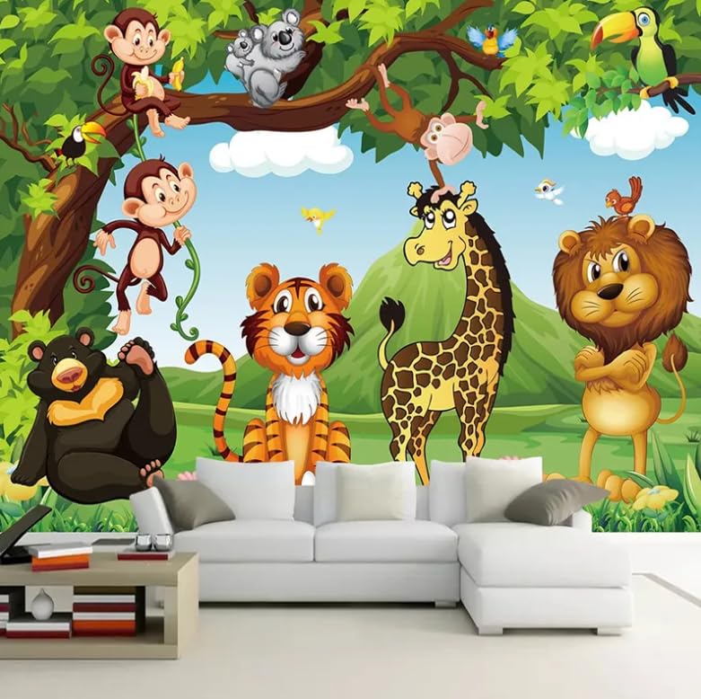 Papier peint photo animaux 150x105cm pour chambre enfant