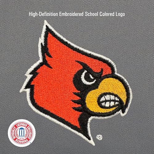 Image of JanSport NCAA Officially Licensed Backpack, Louisville Cards, Superbreak Plus with Padded 15'' Laptop Sleeve, Spacious Computer Bag for Men & Women, Durable Daypack with Bottle Pocket, Graphite Grey