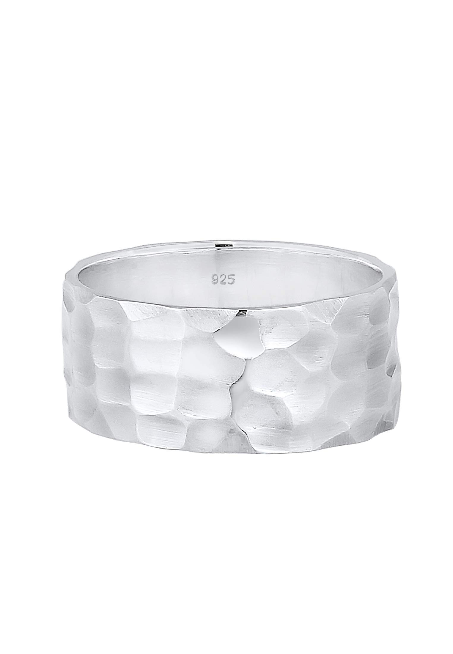 Elli Ring Damen Band Basic Gehämmert 925 Silber