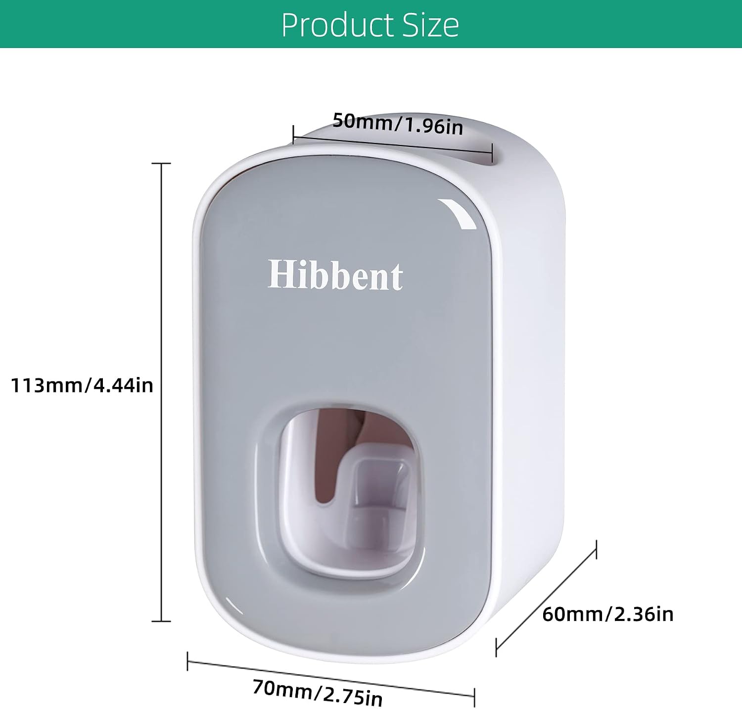 Hibbent 3 Pack Toothpaste Dispenser Wall Mounted, Automatic Toothpaste Squeezer for Kids & Family, Bathroom Accessories with Strong Adhesive Sticker,Waterproof, Dust-Proof, Easy to Disassemble, Grey