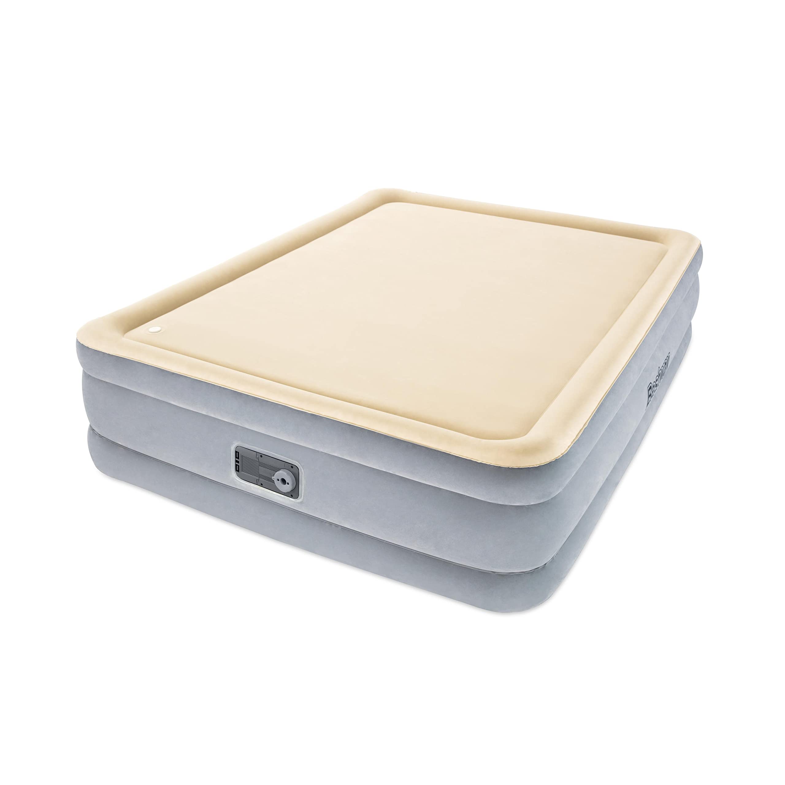 Bestway 67486-3 Materasso gonfiabile matrimoniale Foam Top da 2.03 m x 1.52 m x 46 cm con pompa integrata