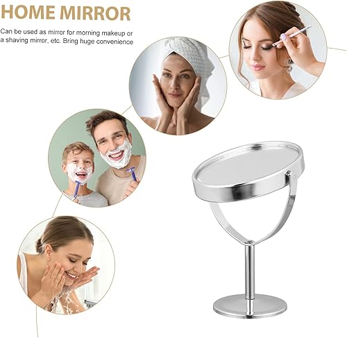 Miniatura 6 de Espejo de maquillaje de doble cara, luces de aumento, pequeño espejo de escritorio para tocador de mesa y baño