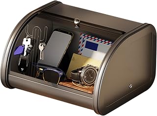 Brödbehållare för brödförvaring med lock och behållare | Pantry Organizer för kök bänkskiva låda bageri muffins bagels
