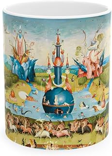 The Garden of Earthly Delights Mug | Hieronymus Bosch Coffee Mug Famous Painting Mugs Set | 11 Ounce Ceramic Cup Drinkware