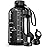 AQUAFIT Half Gallon Water Bottle with Time Marker - Straw & Chug Lid - BPA Free Gym Water Bottle with Straw - Big Gallon Jug (Gray, 64 oz - 2 Lids)