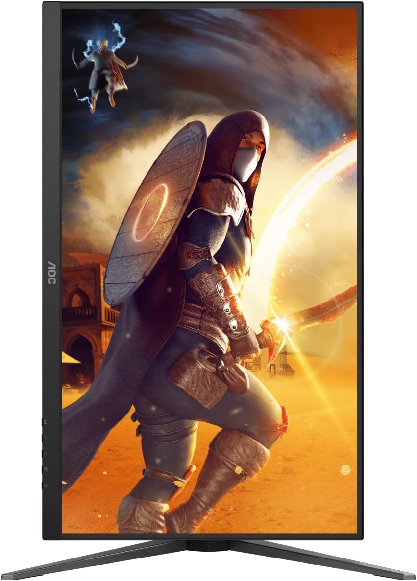 AOC U27G42 monitor rear view with stand attached