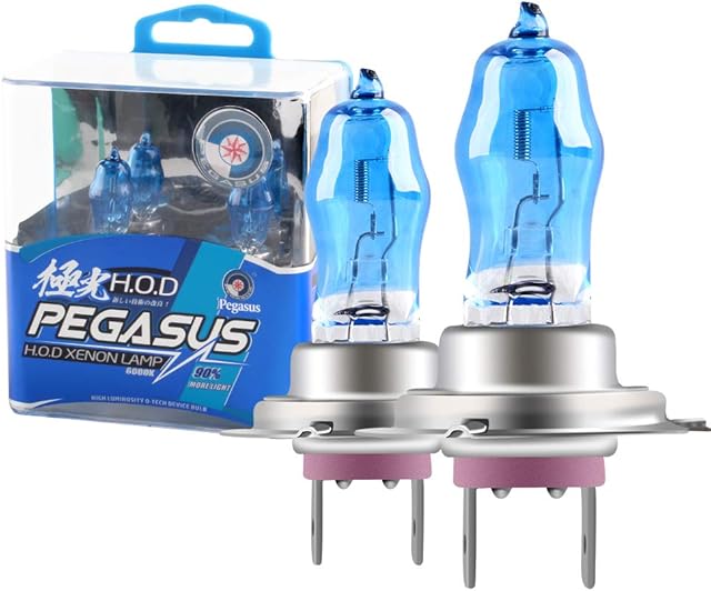 2Pcs H7 100W Super Bright Xenon White 6000K Halogen Lamp Light Bulb 12V Car Headlight Fog Light Lamp Replacement