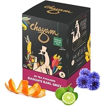 JMS We Create Smile 40g Baron s Earl Grey Pyramid Tea Bags | Black Tea with Bergamot, Orange Peel & Blue Cornflower | 20 Biodegradable Tea Bags | Aromatic, Refreshing Brew for Daily Enjoyment