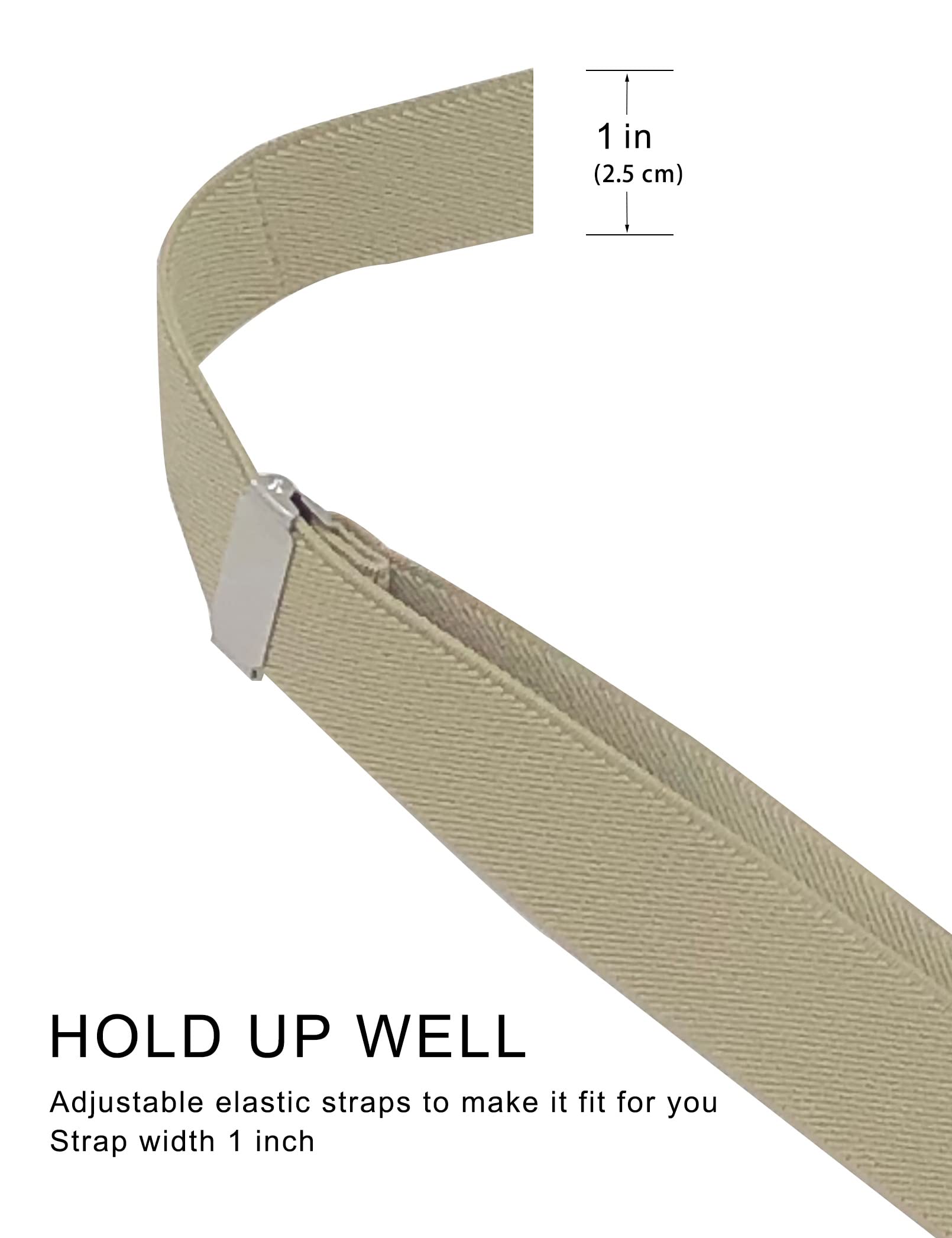 Hosenträger Damen und schlanker Herren Extra Stark 2,5cm mit Karabiner Haken Elastischen Riemen für Jeans