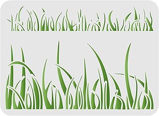 FINGERINSPIRE Grass Stencil 11.7x8.3" Blade Template for Painting Landscape Cattail Leaves Drawing on Wood Furniture Wall Paper