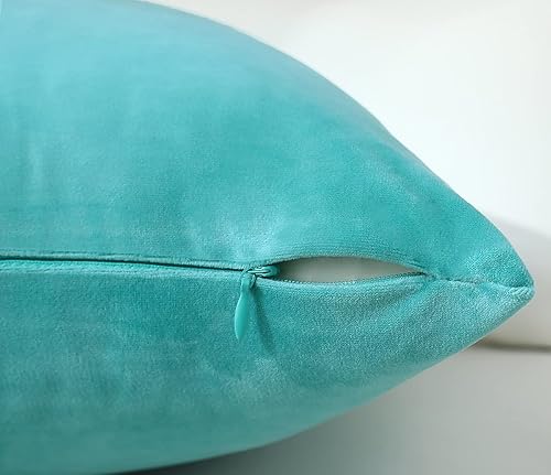 Miniatura 4 de mixeoo Juego de 2 fundas de almohada cómodas, cuadradas, de terciopelo grueso sólido, súper suaves, decoración del hogar para sofá, sofá, juego de