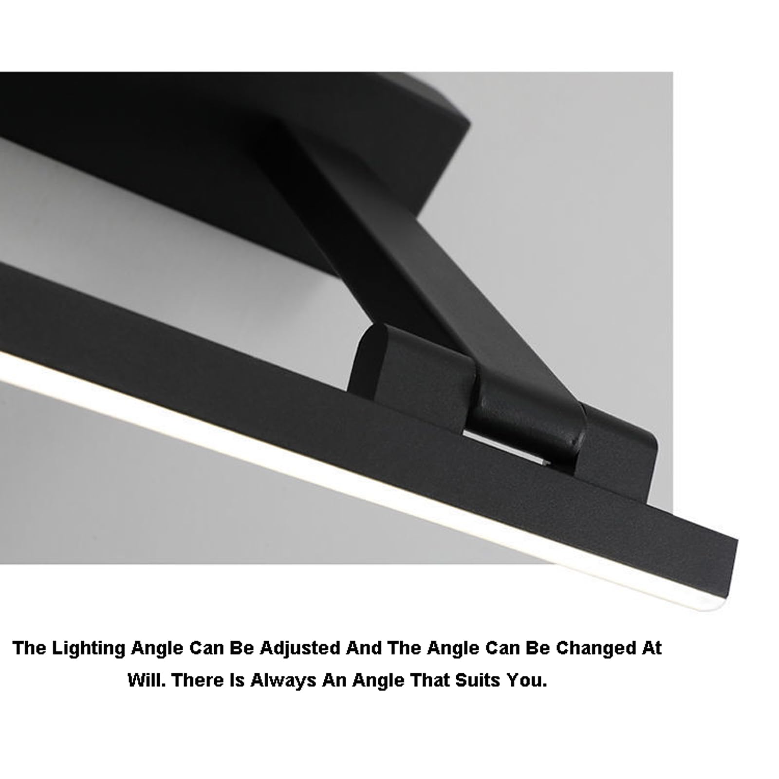Lámpara Luz de baño de ángulo Ajustable sobre iluminación de Espejo, Barra de luz LED Moderna y Sencilla para tocador de baño, lámpara de Pared con Ilustraciones de Metal de 4000k Maquillaje