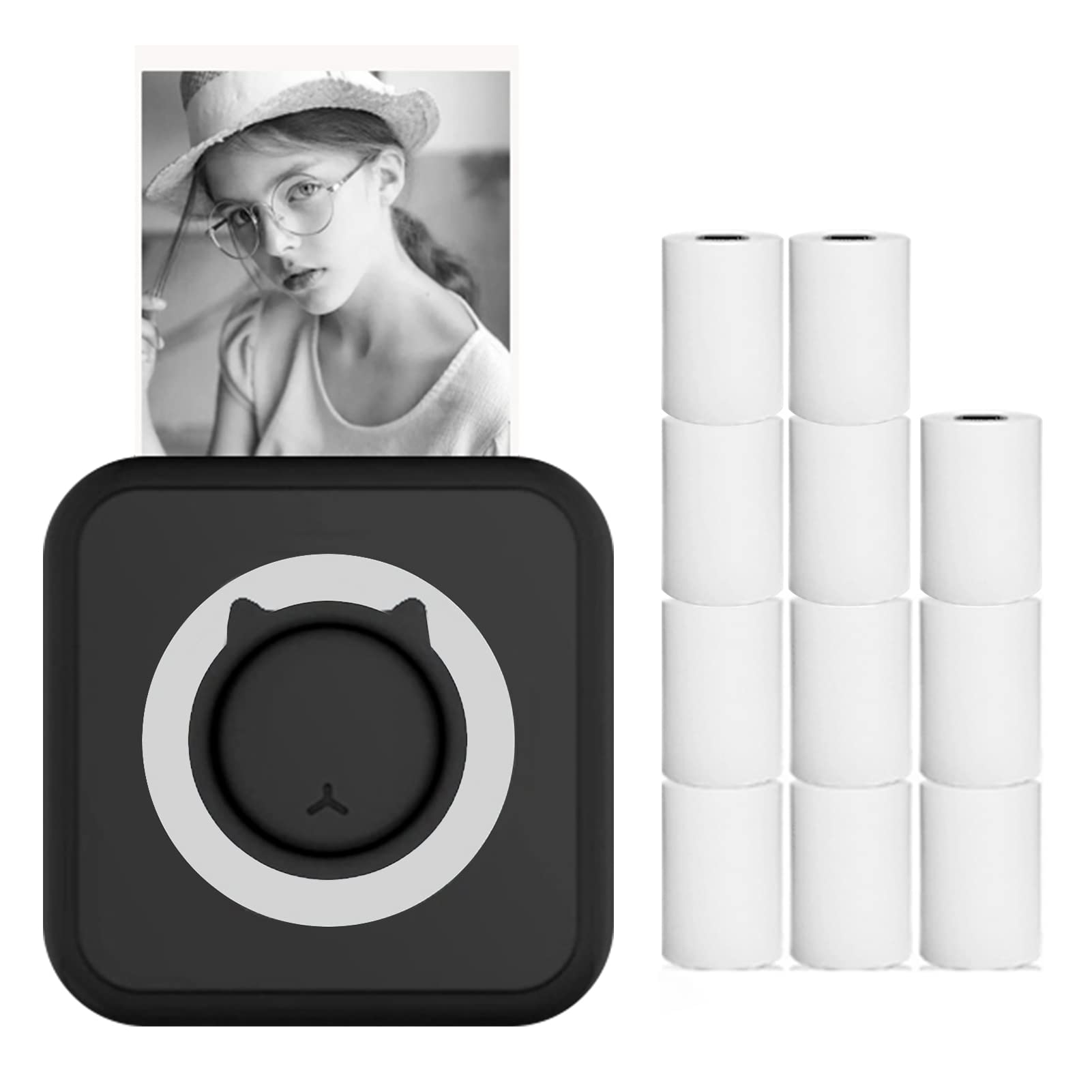 ACAGALA Mini Pocket Printer Multifunction Portable Printer Wireless Instant Thermal Printer Support BT Connection for Smartphone with 11 Paper Rolls 57mm Compatible with iOS Android-image-13