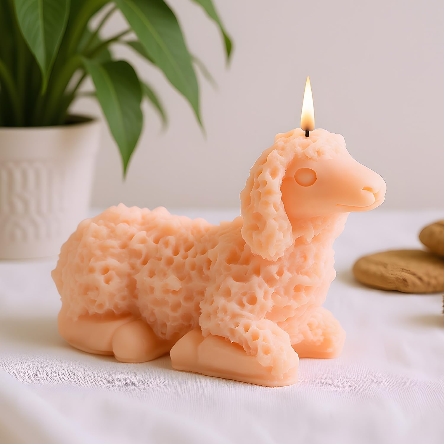Sheep Candle Molds Animal Goat Silicone Candle Mold for Candles Making Resin Casting Aromatherapy Candles Handmade Wax Home Decor Set of 2