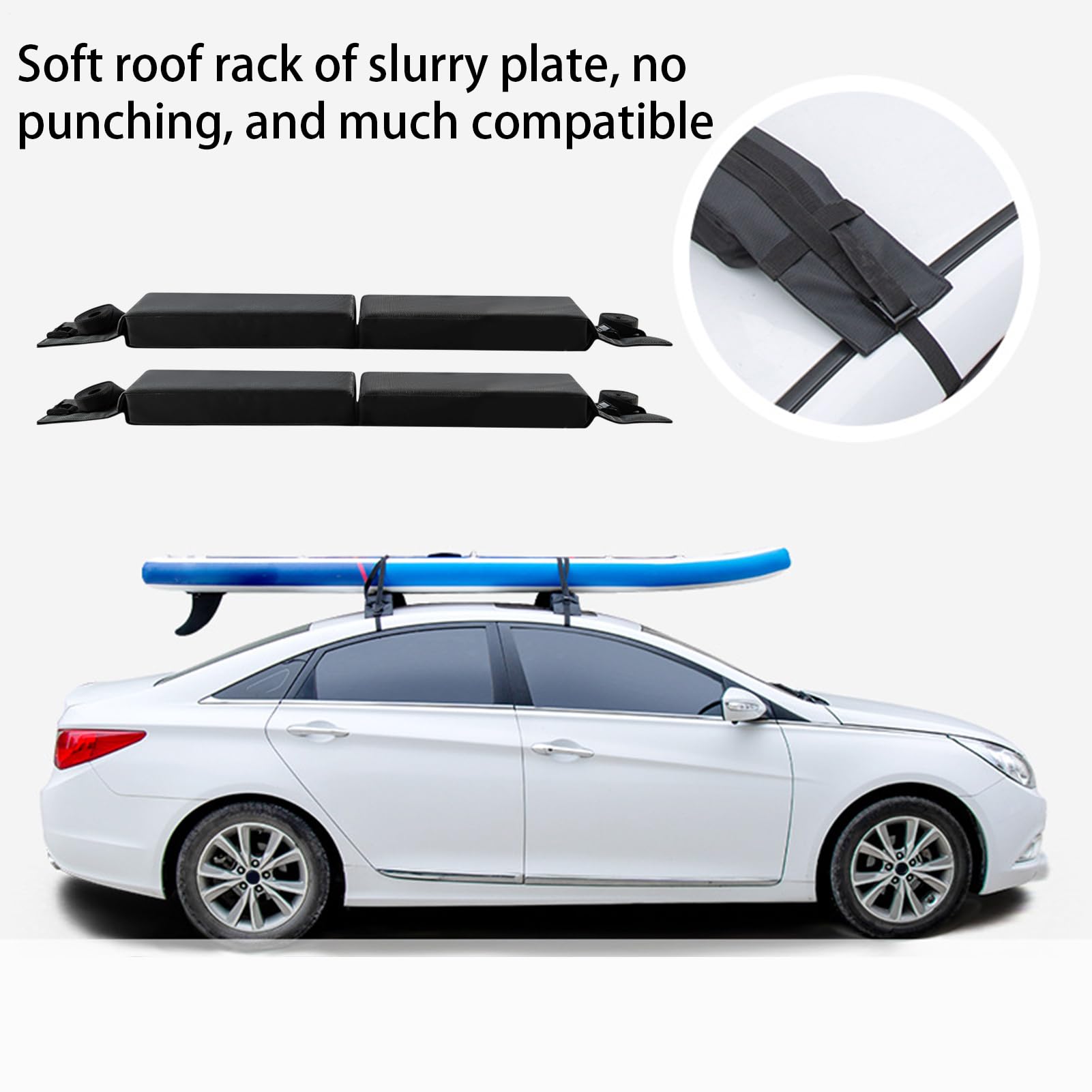 Porta Surf Per Tetto Auto - Porta Bagagli Per Tetto,Accessorio Organizzatore Esterno Con Assorbimento Urto Per Auto Monovolume E Veicoli