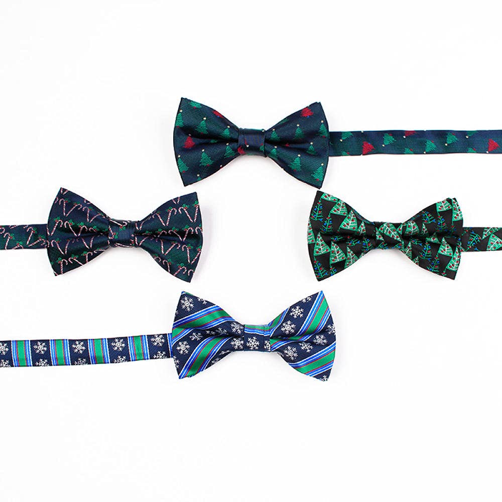 Muszka Do Krawata Muszka Do Krawata Wstępnie Zawiązanablack-Collar Prezent Boże Narodzenie Mężczyźni I Kobiety Ślub Groom Z Color Color Bow-H.