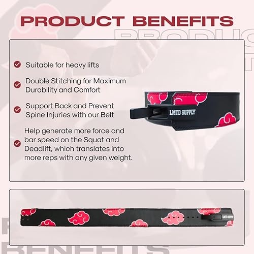 Miniatura 7 de Cinturón de palanca de anime, cinturón de levantamiento de pesas, cinturón de levantamiento de pesas resistente, cinturón de gimnasio para