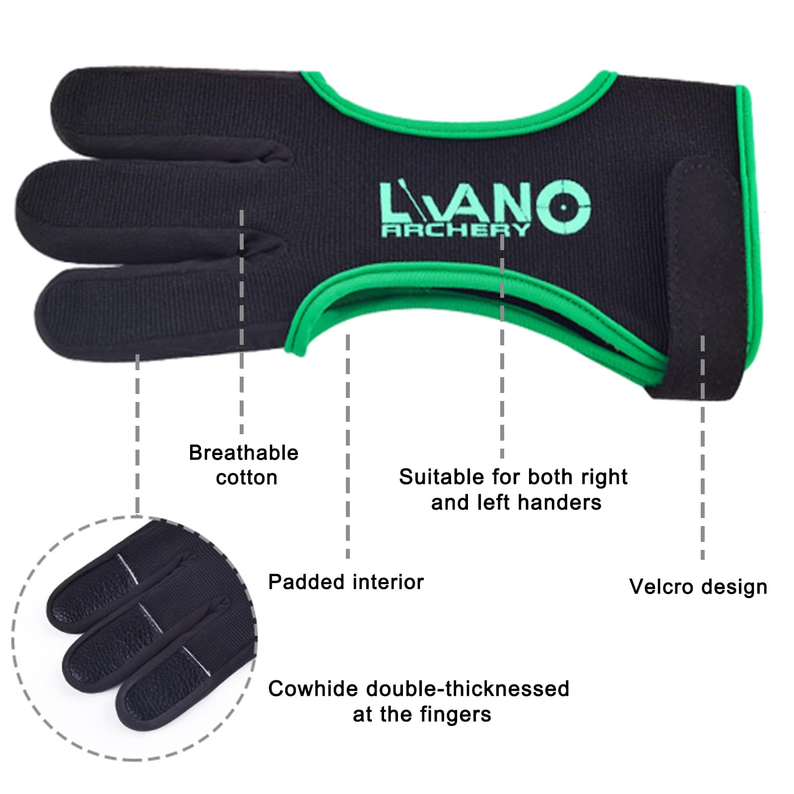 Guanti Da Tiro Con L'Arco Ruiqas - Protezione Dita Regolabile - Foto 3