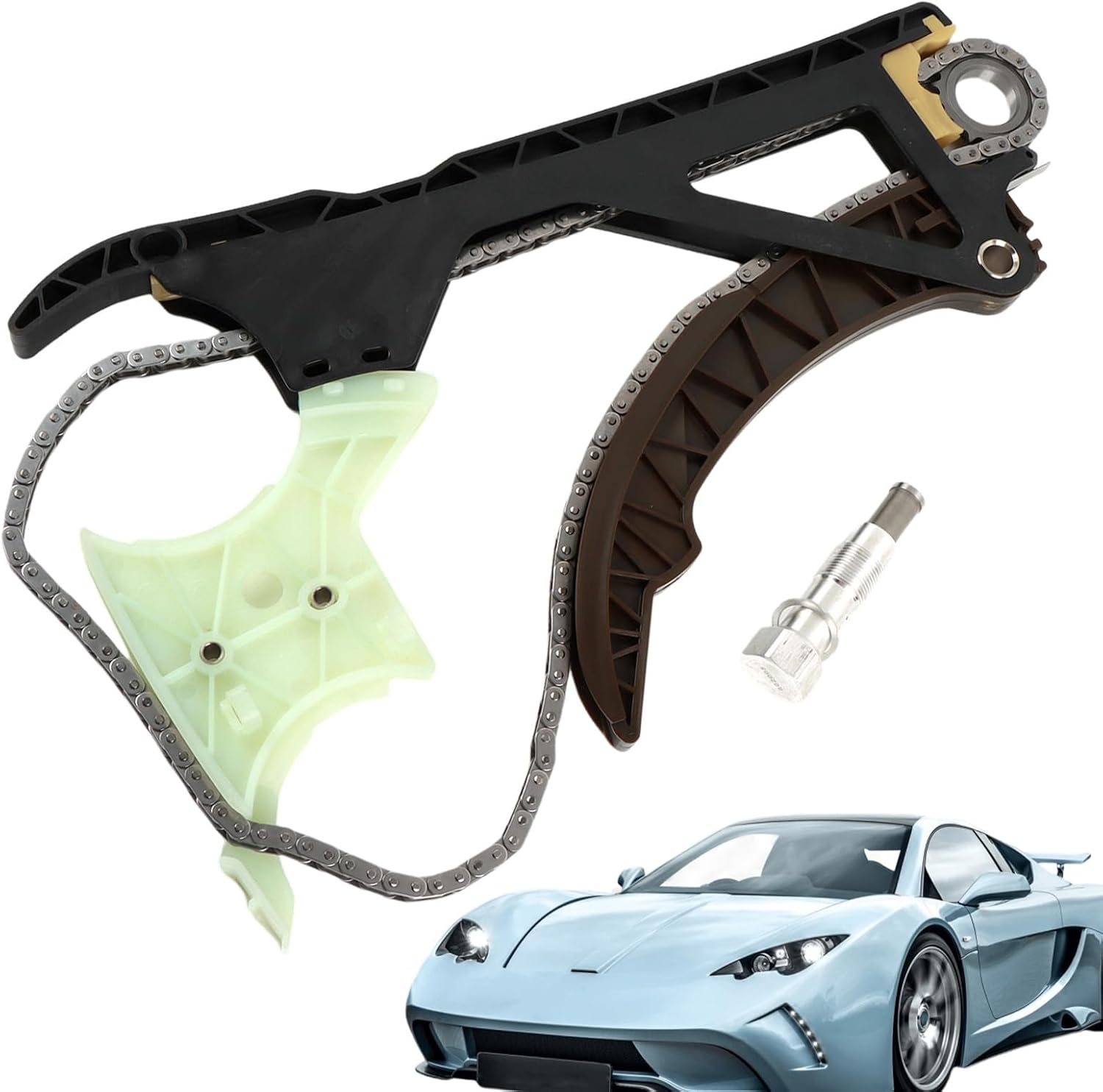 11318648732 Engine Timing Chain Kit Compatible with BMW N51 N52 S55 535i X6 M4 X3 X4 X5 F10 F22 F23 328 After-Market Parts