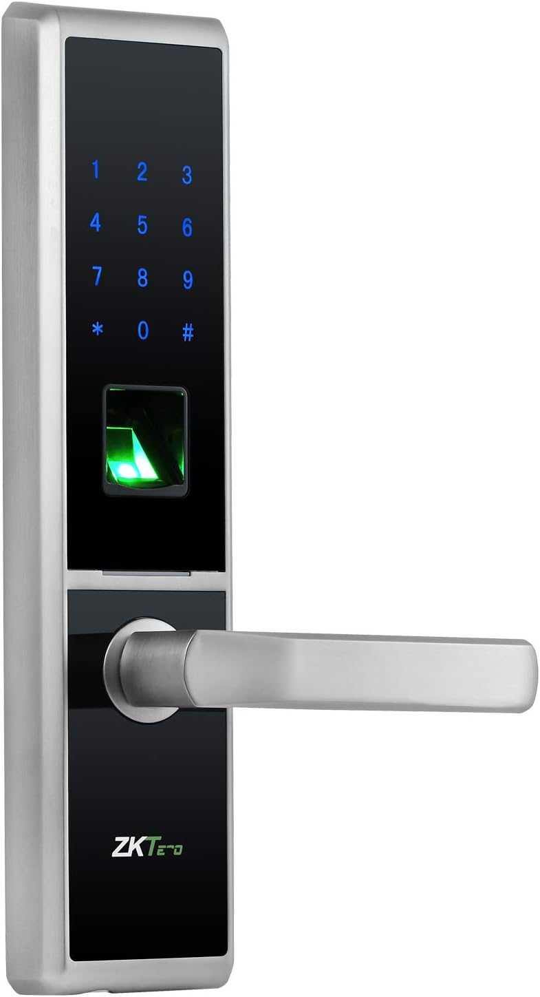 ZKTeco Fingerprint Biometric Door Lock with APP Digital Keyless Bluetooth Locks Smart Home Entry + 5pcs RFID Cards
