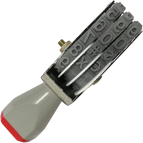 Miniatura 8 de WANLIAN Sello de números de goma ajustable de 3 dígitos, números y símbolos personalizables del 0 al 9 para embalaje, oficina, etiquetas (impresión