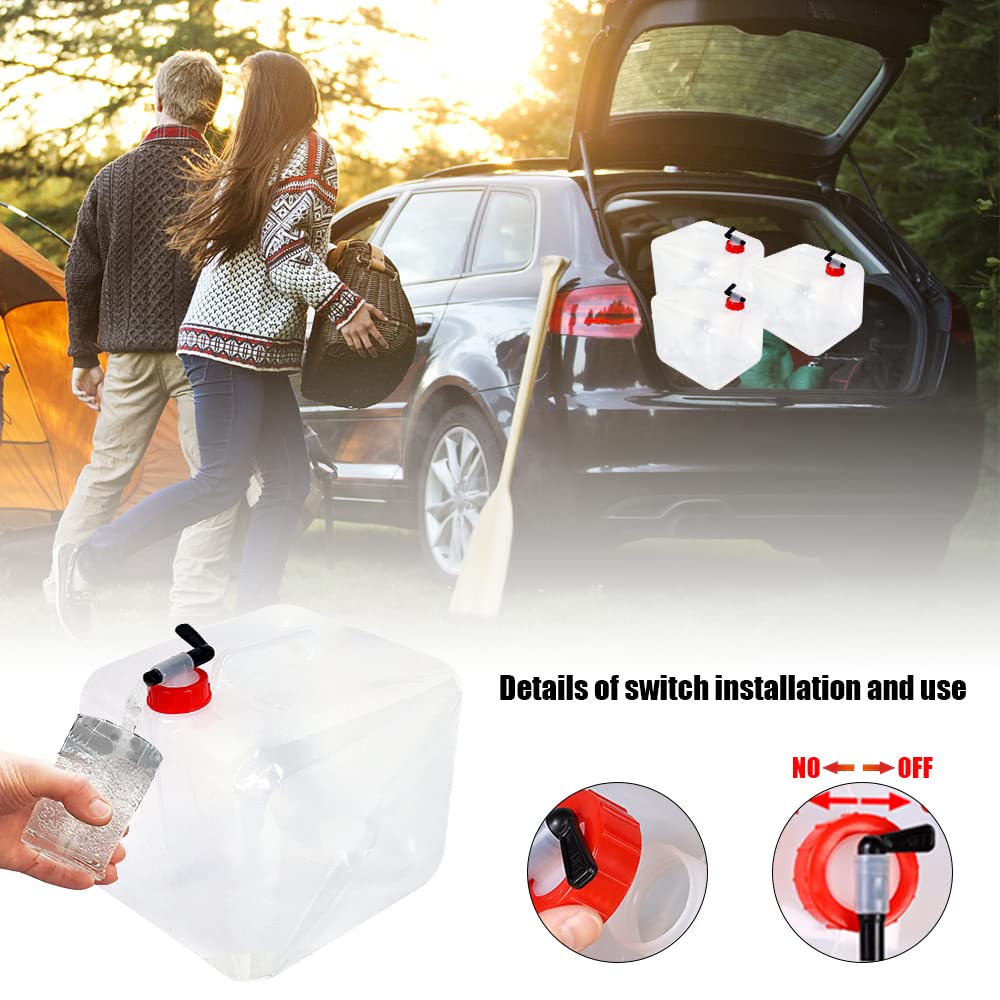 Jerrican D'eau 15 L Avec Robinet - Sans BPA, Bouteille Désinfectante Incluse, Idéal Camping, Randonnée, Urgence - 2