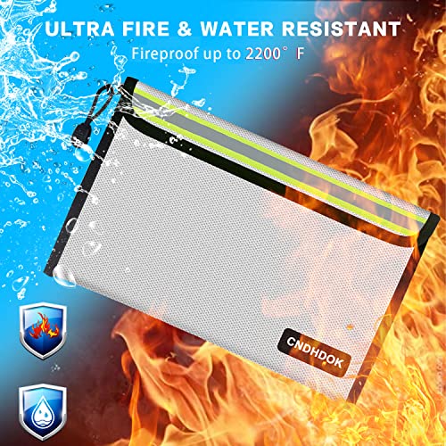 3 peças 280 * 170 mm bolsa de documentos à prova de fogo, bolsa de dinheiro para viagem, escritório