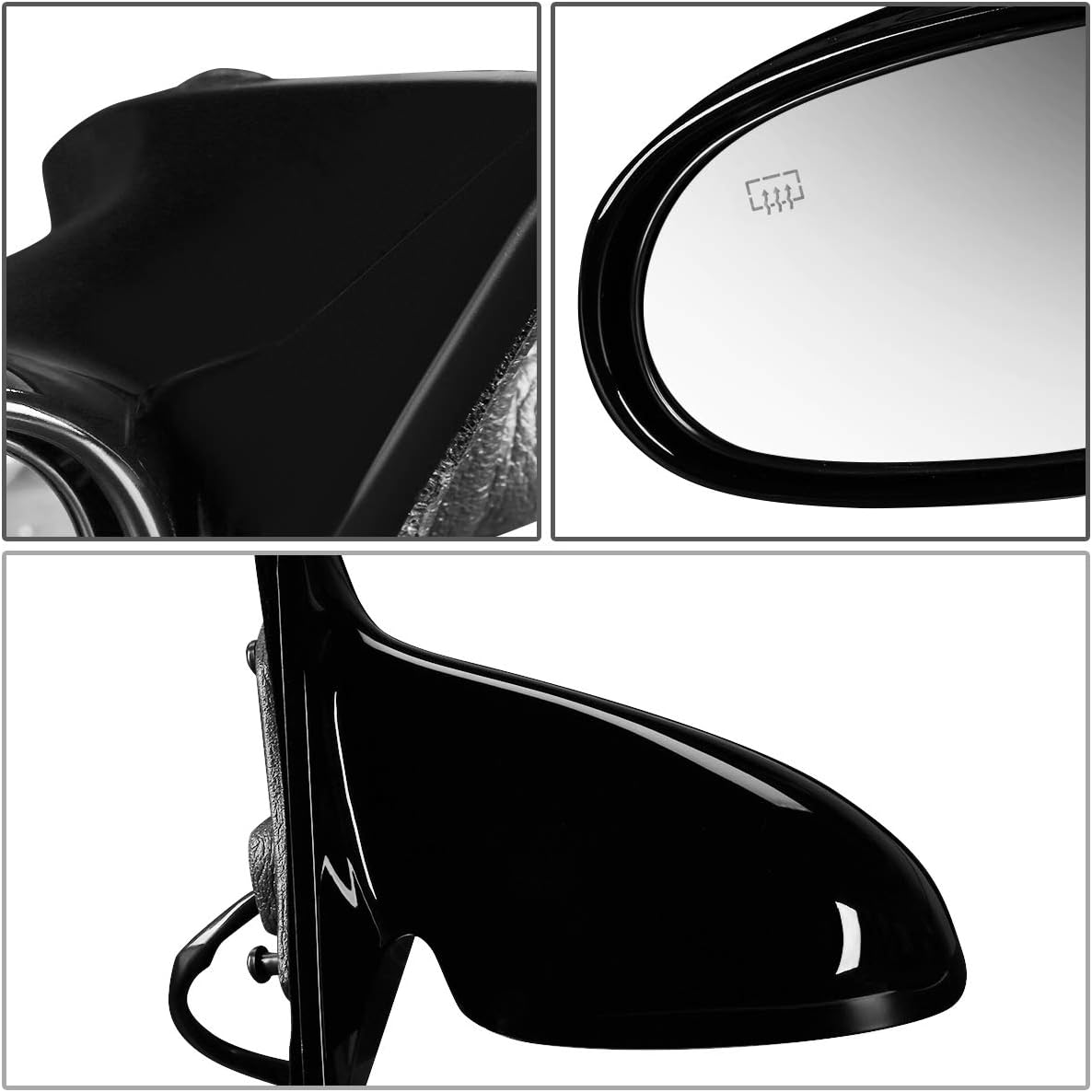 Auto Dynasty CH1321111 OE Style Powered+Heated Passenger Right Side View Door Mirror Compatible with Concorde Eagle Vision 93-97