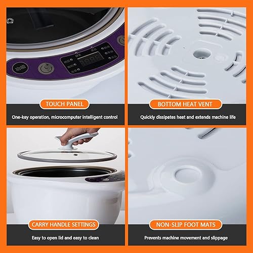 Vista 7 de Fermentador natto de ajo negro doméstico de 6 litros, gran capacidad doméstica DIY fermentador automático inteligente control inteligente máquina