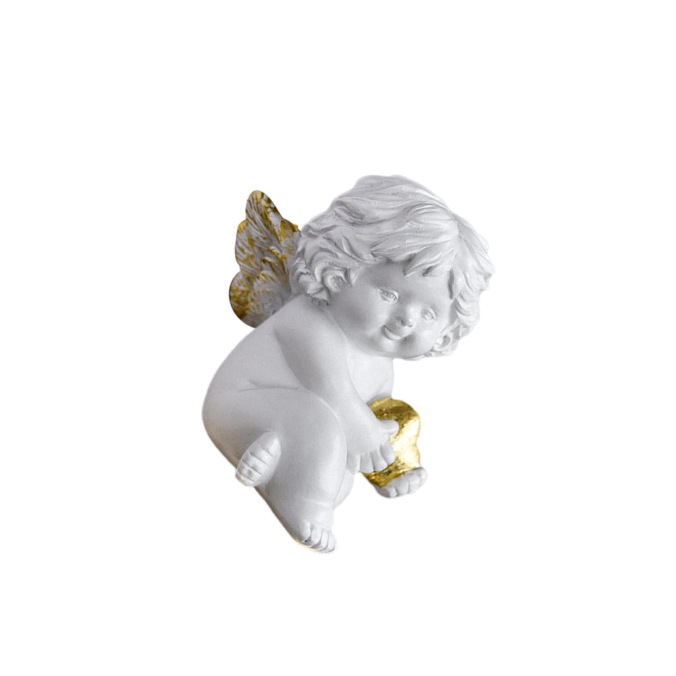 TWISAXC Desktop Angel Figurine for Creative Tabletop Ornament For Bedroom Or Entrance Cherub Sculpture Features for Creative And Cute Will Add Charming To Any, Style C