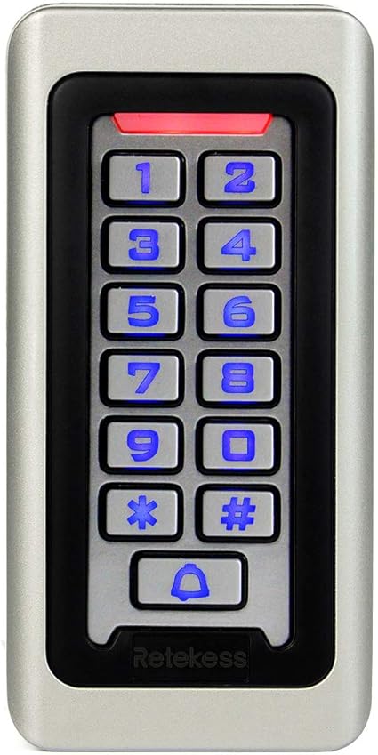 Retekess T-AC03 Security Access Control Keypad,RFID Keypad,Door Access Control,Stand-Alone Keypad,2000 Users,Wiegand 26-bit,Support Proximity RFID Card