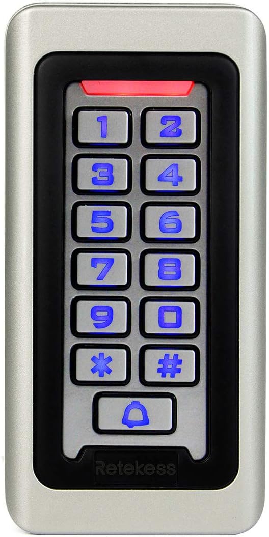 Retekess T-AC03 Security Access Control Keypad,RFID Keypad,Door Access Control,Stand-Alone Keypad,2000 Users,Wiegand 26-bit,Support Proximity RFID Card
