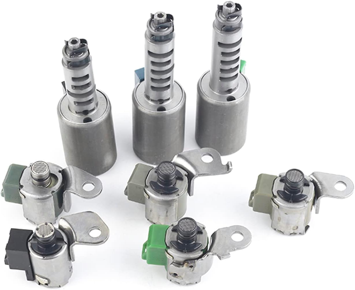 Solenoid sprzęgła 8 sztuk zestaw elektromagnetyczny automatycznej skrzyni biegów kontrola zmiany biegów konwerter momentu pasuje do Volvo AW55-51SN AW55-50SN