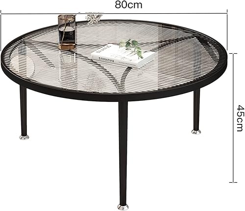 Miniatura 3 de Couch Side Tables Light Luxury Balcony Creative Round Tempered Glass Small Apartment Living Room Coffee Table Modern Minimalist Home Small Size