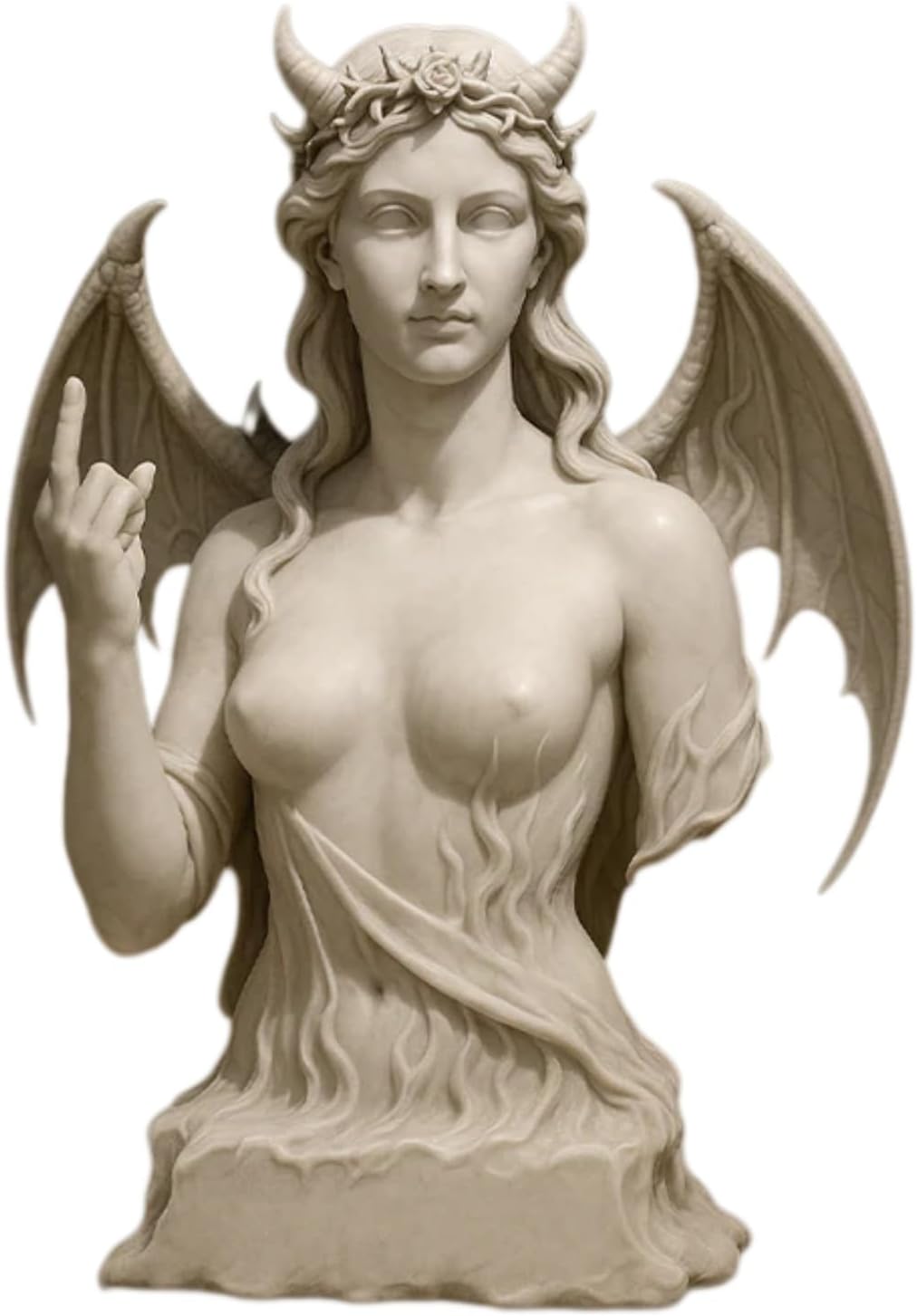 Venus Bust Statue Set Funny Dark Humor Goddess Sculpture Classical Art Desk Decor Figurine for Home Office (A)