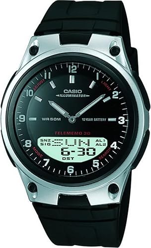 Casio Mens AW80-1AV Forester Ana-Digi Databank 10-Year Battery Watch