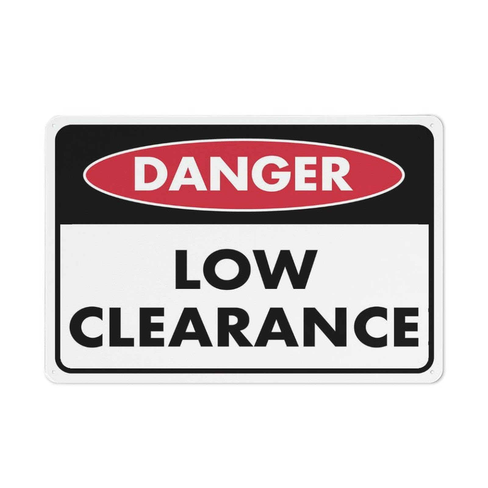 peiyeety Danger Low Clearance Sign 8"x12" Rust-Free Aluminum Outdoor - Metal Tin for Home, Business, Yard