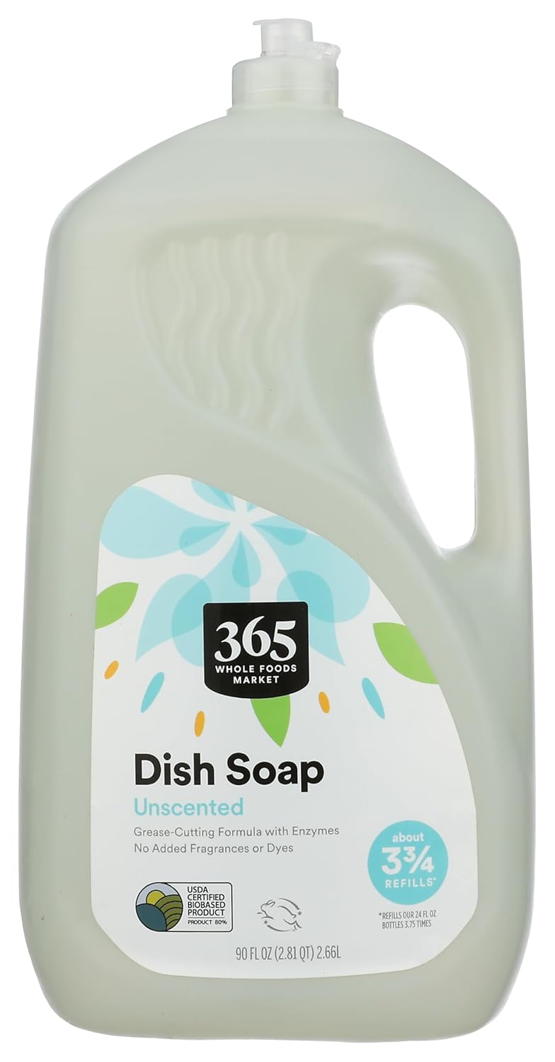 365 by Whole Foods Market Unscented Dish Soap Refill, 90 FZ