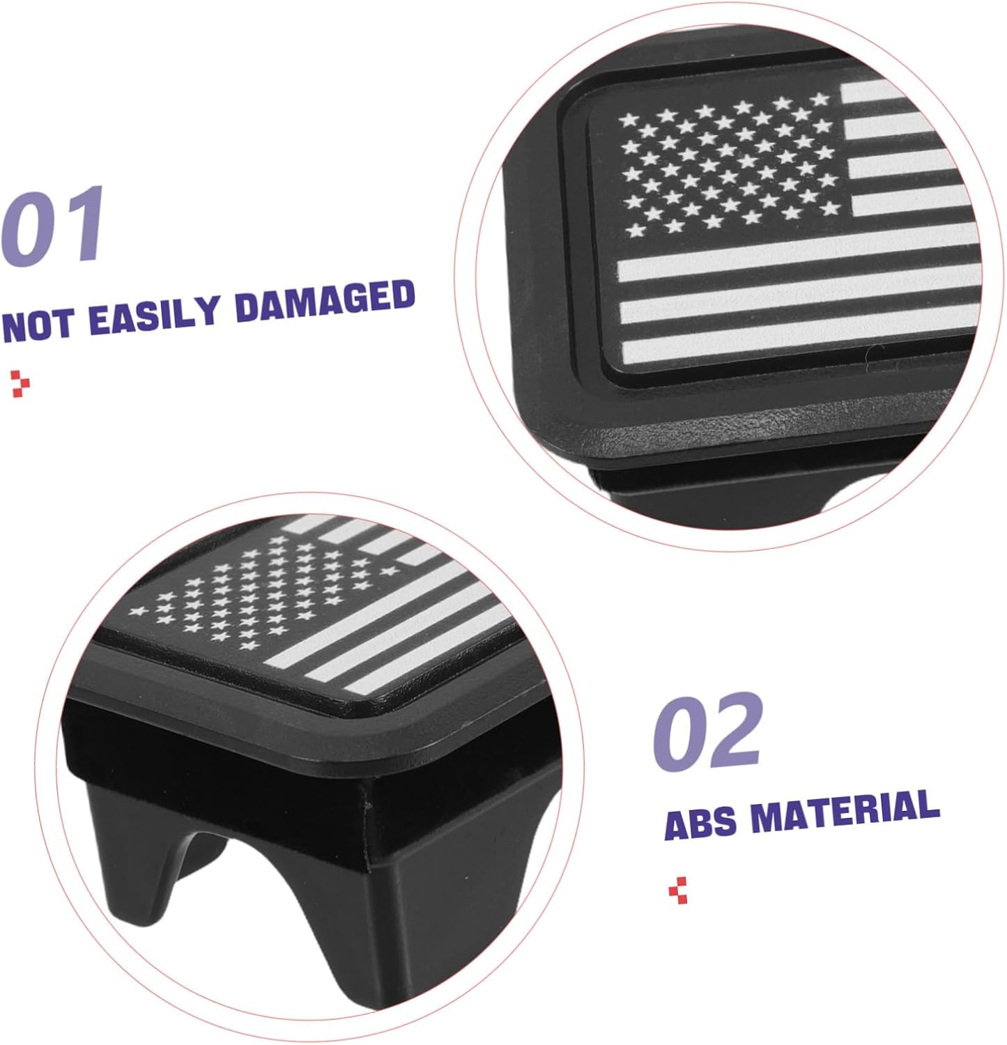 2pcs Ram Tailgate Hole Plug Hitch Covers Patriotic Bed Rail Plug Modified Car Accessories Towing Accessory