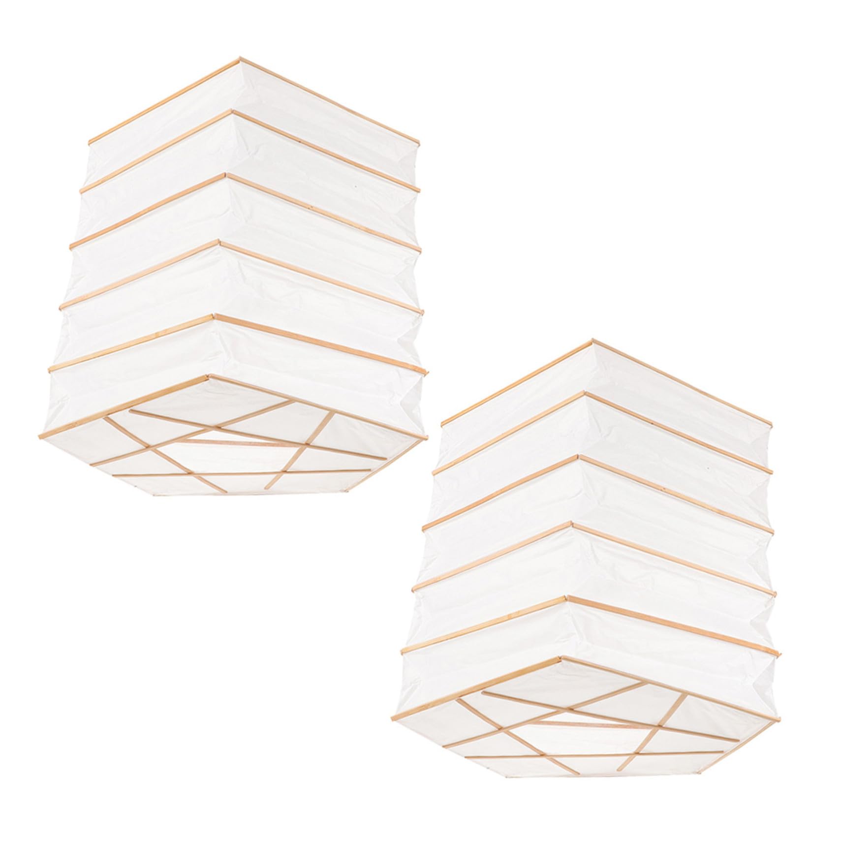 Lanterne en papier suspendue pliable rectangulaire WOONEKY lampion haut de gamme pour cérémonie