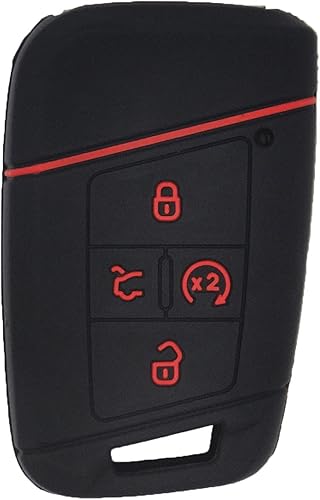 Miniatura 5 de LemSa 2 piezas de 4 botones de goma Smart Key Fob Cover Case Shell Remote Keyless Protector bolsa titular para 2021 2020 2019 VW Volkswagen Tiguan