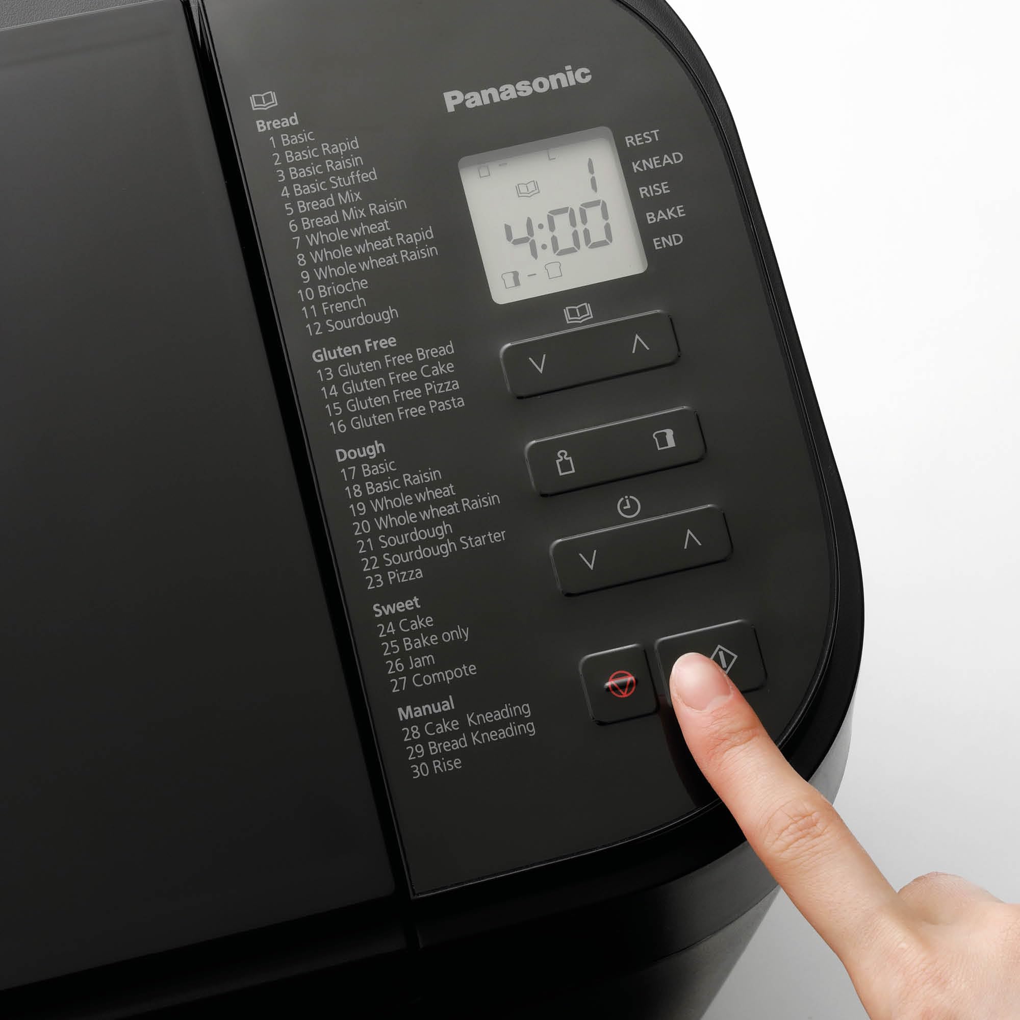 Panasonic SD-R2530 Panificadora Automática con Dispensador, 850 W, Sensor de Temperatura, Temporizador Digital 13H, 30 Programas, Negro