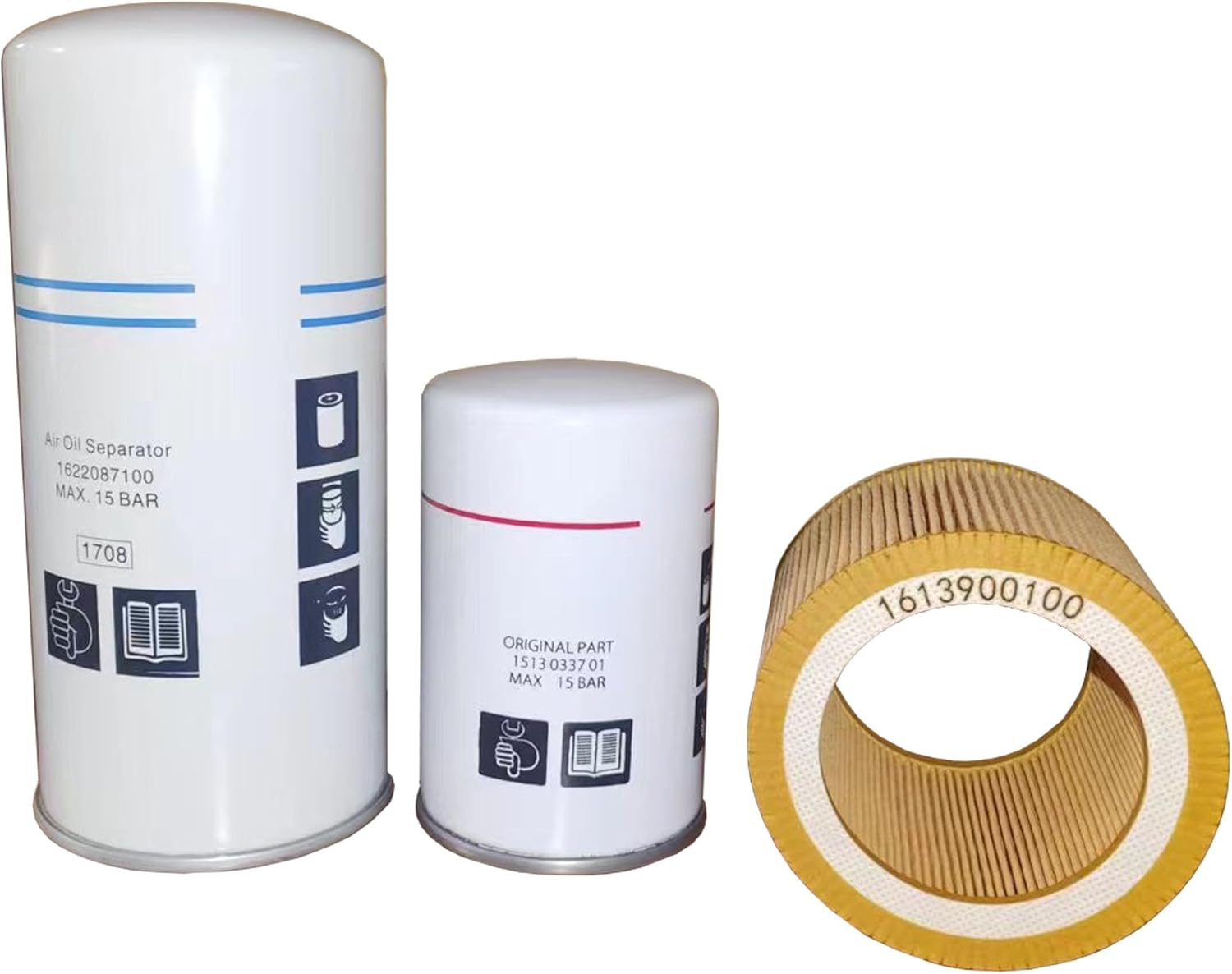 Generic Air compressor filter kit 1622087100 oil separation 1513033701 oil filter 1613900100 air filter