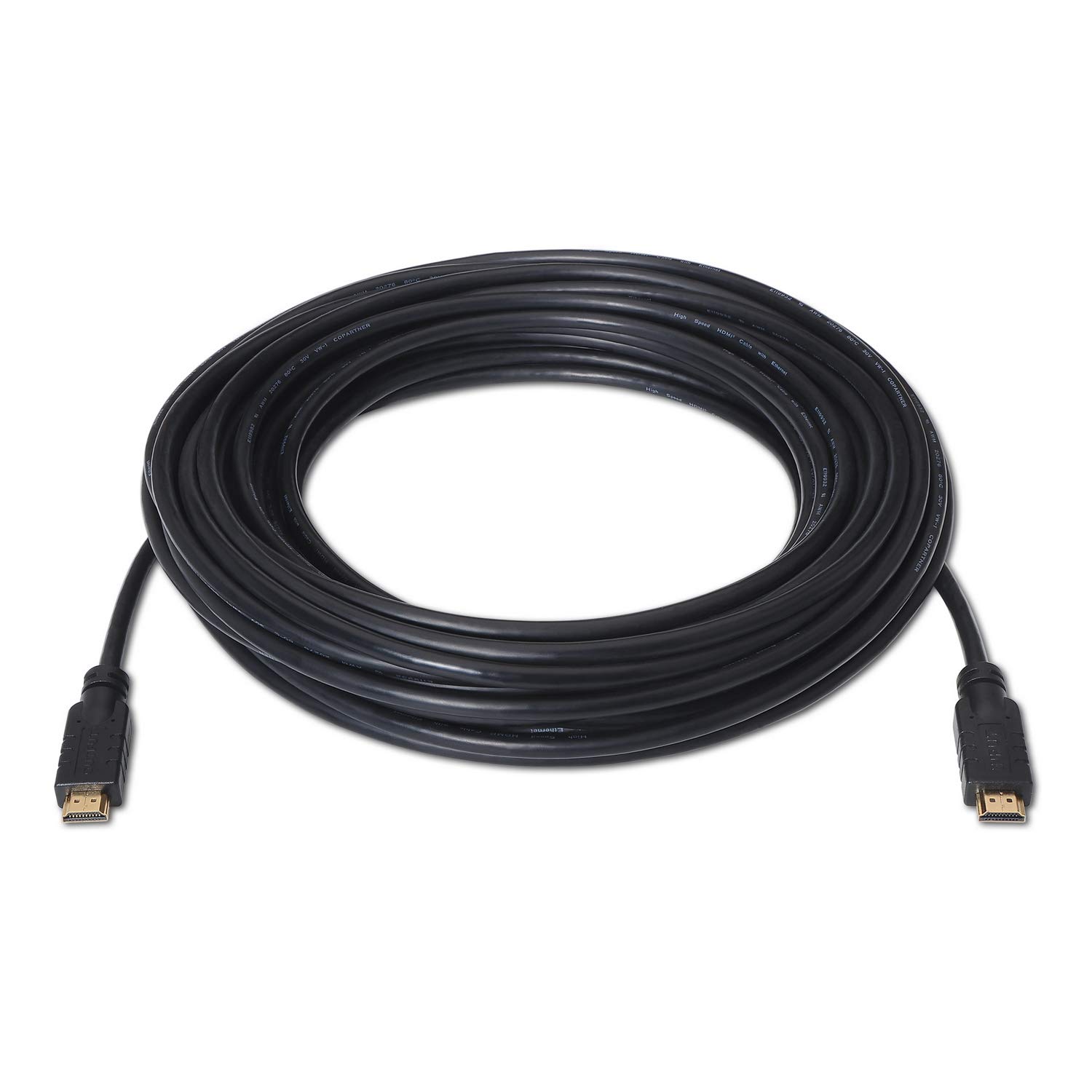 AISENS A119-0106 - Cable HDMI de Alta Velocidad HEC con repetidor (30 m, chipset para amplificar la Señal, Full HD) Color Negro