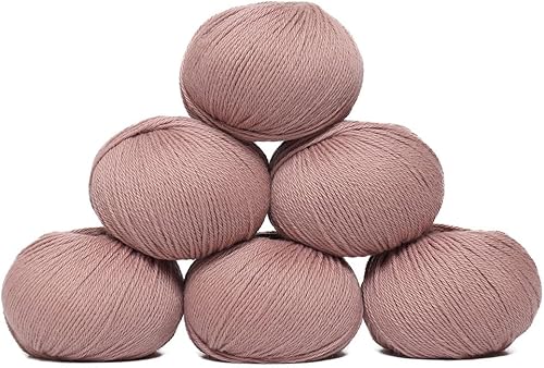 Miniatura 29 de Juego de 6 madejas de 100% lana de alpaca bebé (10.58 oz) de peso DK, fabricadas en Perú, celestial suave y perfecto para tejer y hacer ganchillo