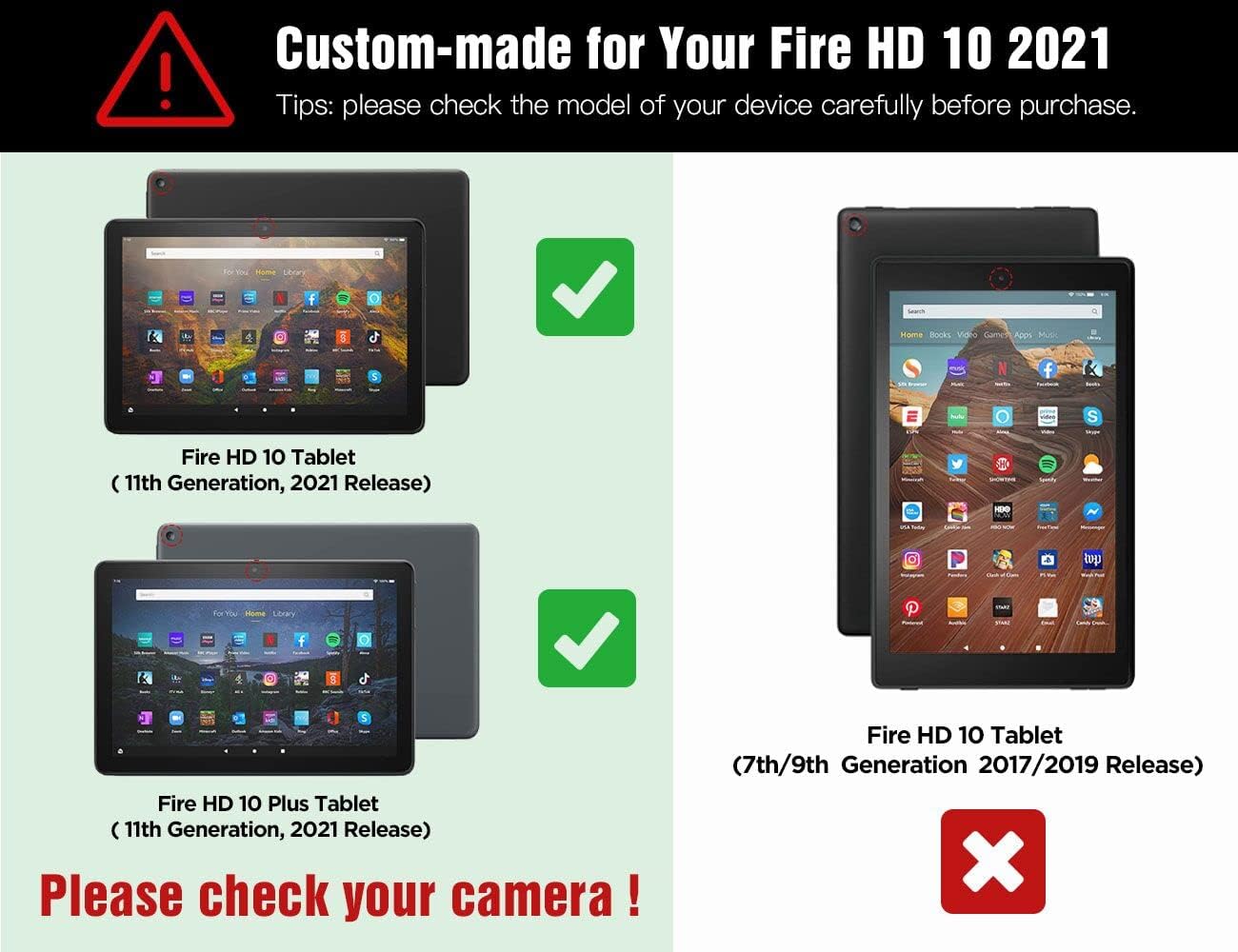 TiMOVO Case for All-New Kindle Fire HD 10 & Fire HD 10 Plus Tablet (10.1", 11th Generation, 2021 Release), Slim Folio Stand Cover with Multiple Viewing Angles and Auto Wake/Sleep, Gilding